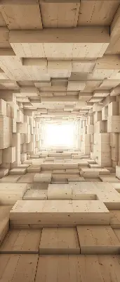 Rollo in 3D-Holzoptik