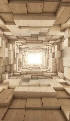 Rollo in 3D-Holzoptik