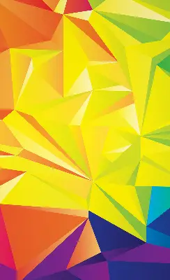Fensterrollo mit buntem Origami-Muster