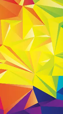 Fensterrollo mit buntem Origami-Muster