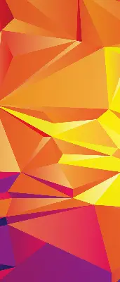 Fensterrollo mit buntem Origami-Muster
