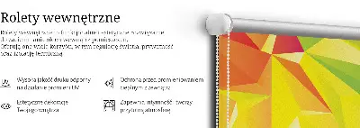 Fensterrollo mit buntem Origami-Muster