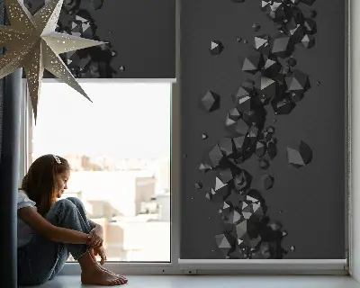 Fensterrollo für den Innenbereich mit herabfallendem Wellendesign