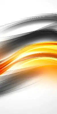 Rollo Fenster in orangefarbenem Wellendesign