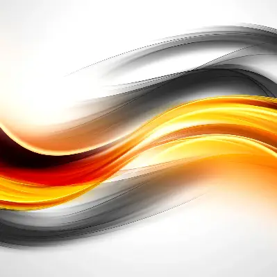 Rollo Fenster in orangefarbenem Wellendesign