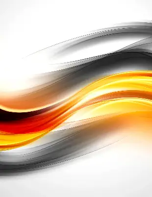 Rollo Fenster in orangefarbenem Wellendesign