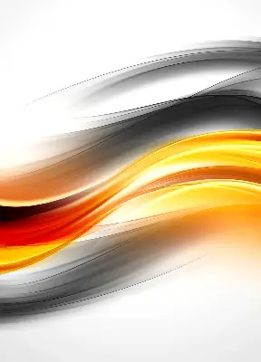 Rollo Fenster in orangefarbenem Wellendesign