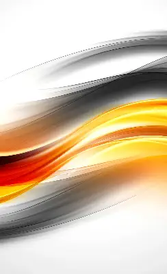 Rollo Fenster in orangefarbenem Wellendesign