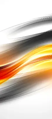 Rollo Fenster in orangefarbenem Wellendesign