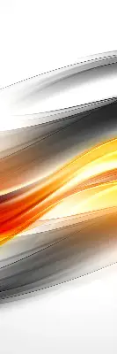 Rollo Fenster in orangefarbenem Wellendesign