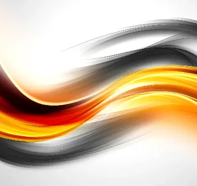 Rollo Fenster in orangefarbenem Wellendesign