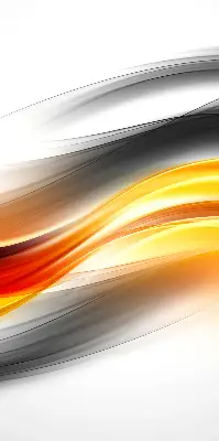 Rollo Fenster in orangefarbenem Wellendesign
