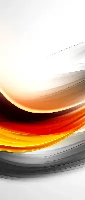Rollo Fenster in orangefarbenem Wellendesign