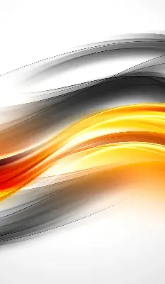 Rollo Fenster in orangefarbenem Wellendesign
