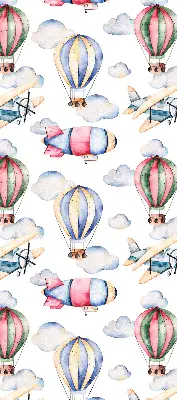 Fensterrollo innen mit dem Motiv Luftschiffe und Ballons