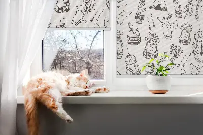 Rollo mit gezeichneten Bildern