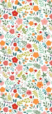 Rollo Fenster mit Motiv gemalte Blumen