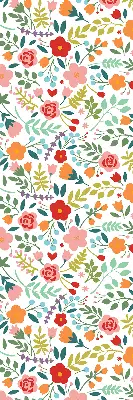 Rollo Fenster mit Motiv gemalte Blumen