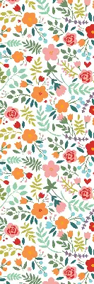 Rollo Fenster mit Motiv gemalte Blumen