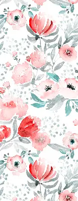 Fensterrollo mit Motiv einer rosa Mohnblume