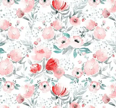 Fensterrollo mit Motiv einer rosa Mohnblume