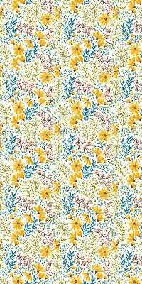 Fensterrollo innen mit Blumenmuster