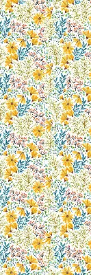 Fensterrollo innen mit Blumenmuster