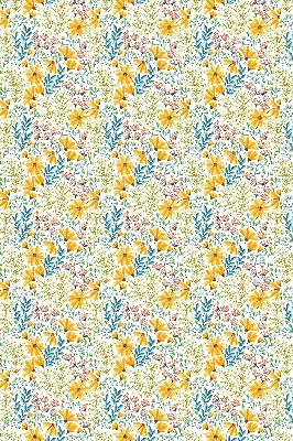 Fensterrollo innen mit Blumenmuster