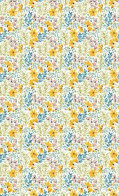 Fensterrollo innen mit Blumenmuster
