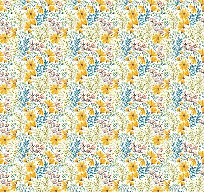 Fensterrollo innen mit Blumenmuster