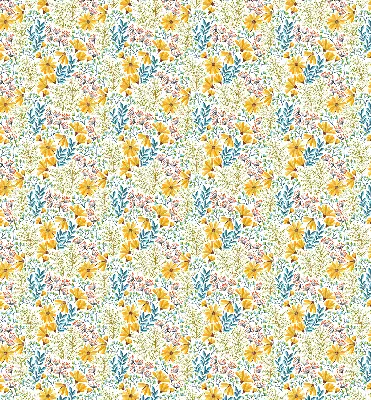Fensterrollo innen mit Blumenmuster