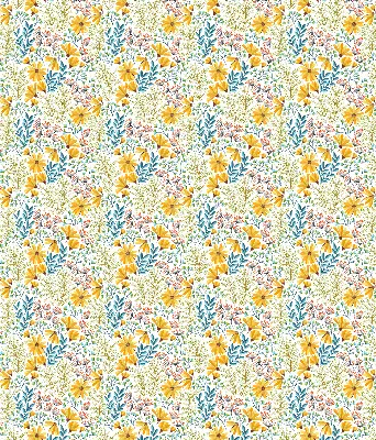 Fensterrollo innen mit Blumenmuster