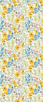 Fensterrollo innen mit Blumenmuster
