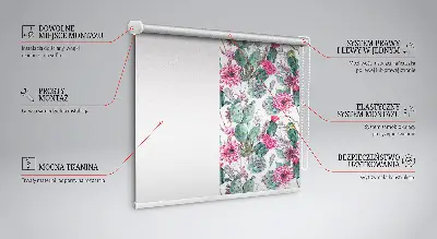 Fensterrollo mit Motiv Kaktusblüte