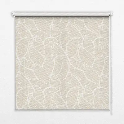 Fensterrollo mit Blättermotiv
