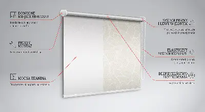 Fensterrollo mit Blättermotiv