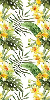 Rollo Fenster mit Motiv einer gelben Blume