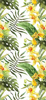 Rollo Fenster mit Motiv einer gelben Blume