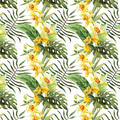 Rollo Fenster mit Motiv einer gelben Blume