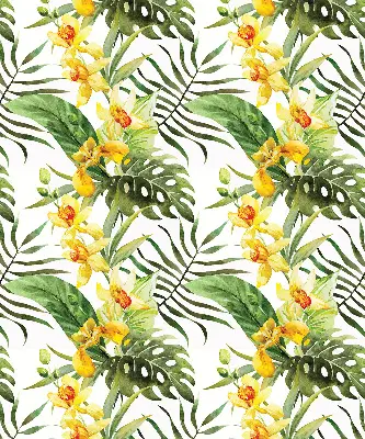 Rollo Fenster mit Motiv einer gelben Blume
