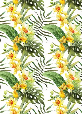 Rollo Fenster mit Motiv einer gelben Blume