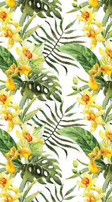 Rollo Fenster mit Motiv einer gelben Blume