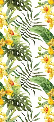 Rollo Fenster mit Motiv einer gelben Blume