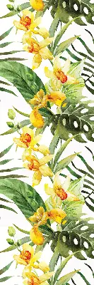 Rollo Fenster mit Motiv einer gelben Blume