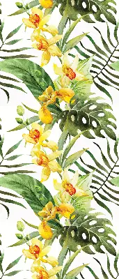Rollo Fenster mit Motiv einer gelben Blume