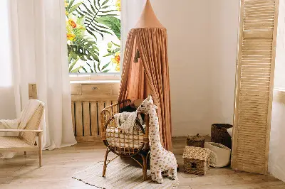 Rollo Fenster mit Motiv einer gelben Blume