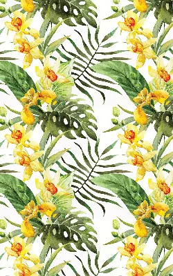 Rollo Fenster mit Motiv einer gelben Blume
