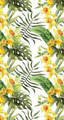 Rollo Fenster mit Motiv einer gelben Blume