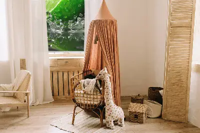 Fensterrollo für den Innenbereich mit dem Motiv Limetten im Wasser