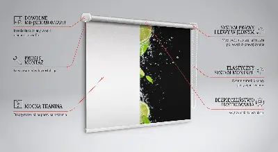 Rollo für Fenster mit dem Motiv Kalk fällt ins Wasser